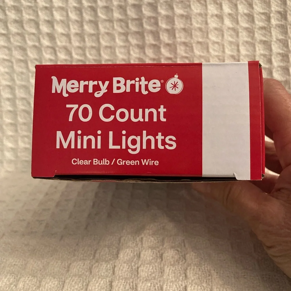Merry Brite 70 Count Clear Mini Christmas Lights 4 Boxes Indoor/Outdoor NIB